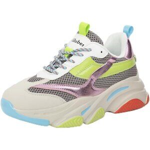 🆕 Niluber Platform Sneakers-Slip Women Pink Running Lightweight Glitter Shoes